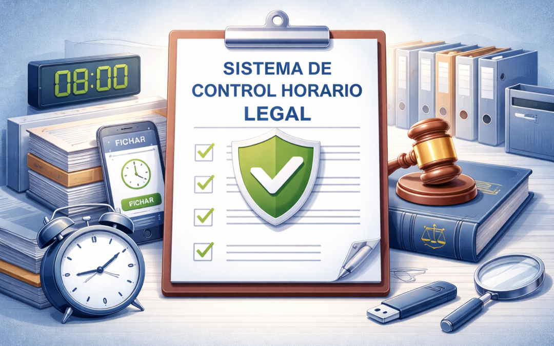 ¿Qué debe incluir un sistema de control horario legal en España?