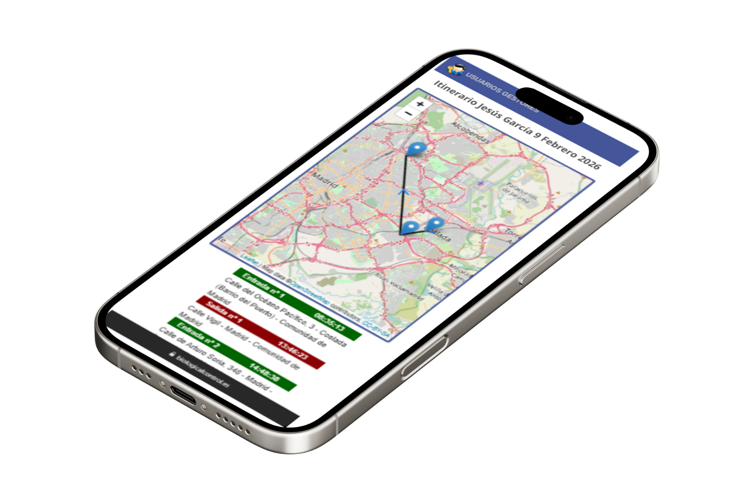 fichaje con geolocalización